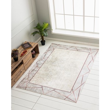 pamuk life platin bej modern desenli kaymaz taban fiyati