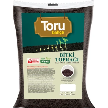 Torubahce  50 Lt Bitki/ Saksı ve Bahçe Toprağı Torf Tavuk ve Keçi Gübresi ve Perlit Katkılı