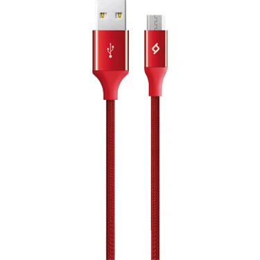 Ttec AlumiCable Micro USB Kablo Kırmızı 1.20 cm