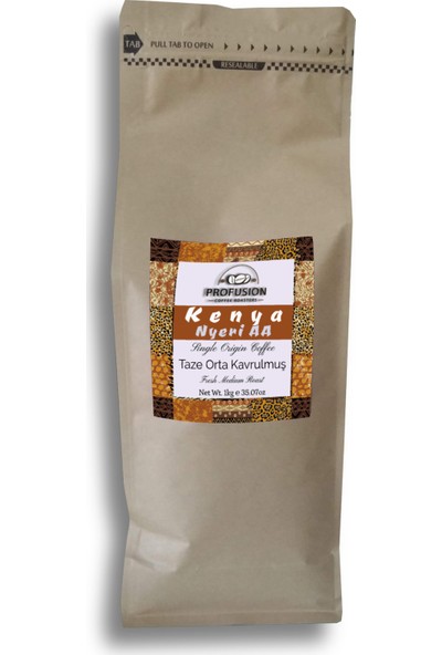 Profusion Coffee Taze Orta Kavrulmuş Single Origin Kenya Nyeri Aa Kahve 1 kg