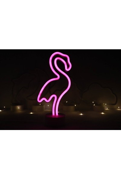 Lumenn Flamingo USB Neon Gece Lambası-Led Aydınlatma
