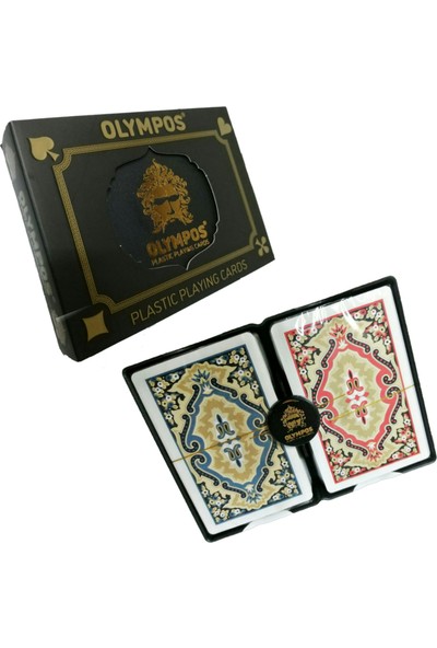 Olympos Plastik Oyun Kağıdı Iskambil Kağıdı Çift Deste