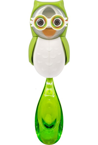 R.o.c.s. Baby 0-3 Yaş Diş Fırçası ve Flipper Baykuş Hijyenik Saklama Kabı Seti - Yeşil Baykuş Figürü