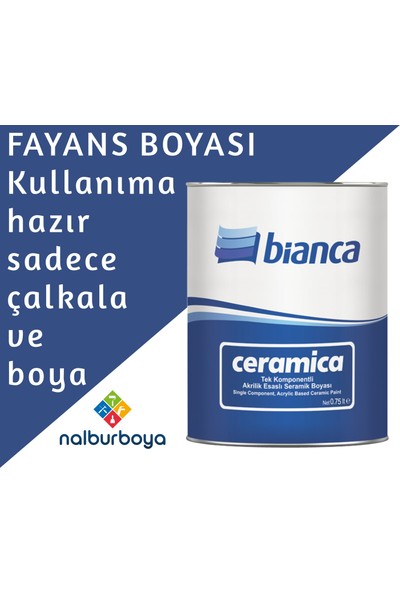 Bianca Ceramica Fayans Boyası Kullanıma Hazır 3.5 kg Rulo Beyaz