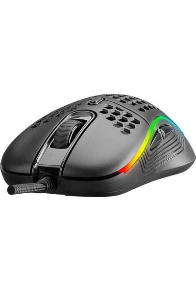 Rampage SMX-R85 GENTLE 6400dpi Siyah RGB Ledli Süper Hafif Makrolu Gaming Oyuncu Mouse