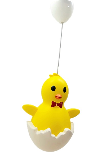 Uyumamy Kırmızı Papyon 3D Emoji Civciv Sarı Bebek Abajuru Çocuk Abajuru Baby Shower Bebek Odası Çocuk Odası Aydınlatma