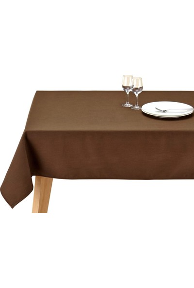 Yaylera Düz Kahverengi Dertsiz Masa Örtüsü 80 x 80 cm