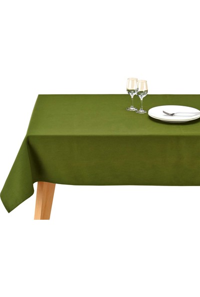 Yaylera Çimen Yeşili Dertsiz Masa Örtüsü 110 x 150 cm