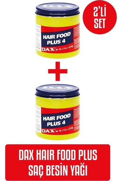 DAX Hair Food Plus - Saç ve Saç Derisini Besleyen Saç Besin Yağı 213 G x 2'li Set