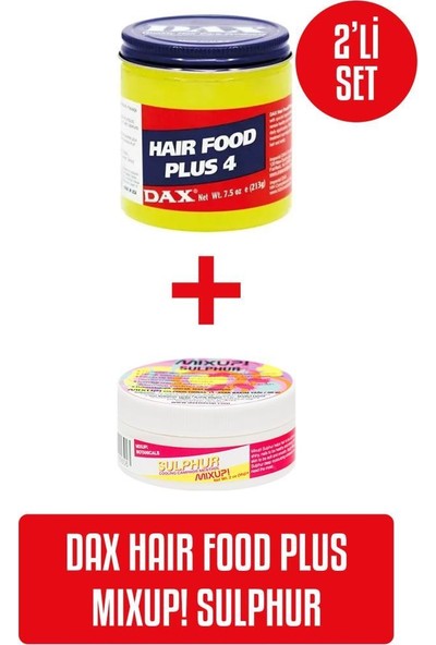 DAX Hair Food Plus 213 G x Mixup! Sulphur 56 G 2'li Set