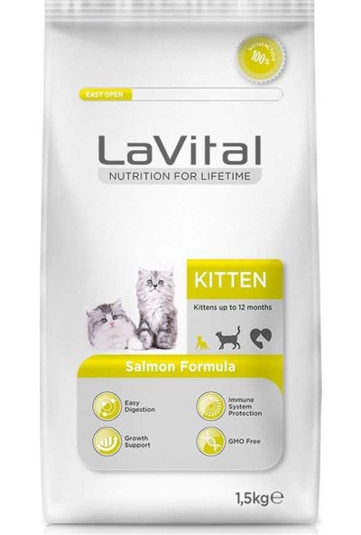 La Vital Kitten Somonlu Yavru Kedi Maması 1,5 kg Idili