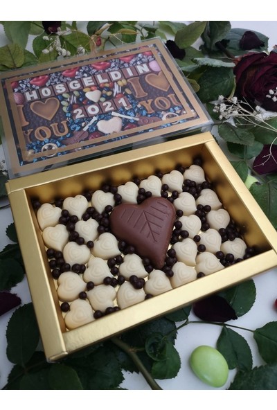 40 Yıl Çikolata Kahve Yılbaşı Hediyelik Çikolata Draje Kutusu 110 gr