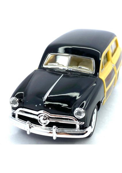 1949 Ford Woody Wagon Çek Bırak 5inch. Lisanslı Model Araba, Oyuncak Araba 1:40