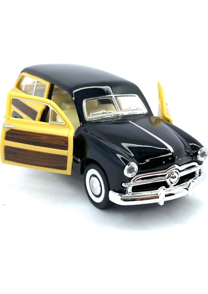 1949 Ford Woody Wagon Çek Bırak 5inch. Lisanslı Model Araba, Oyuncak Araba 1:40