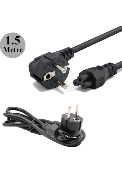 Laptop Adaptör Kablosu Yonca Power Kablo 1.5 Metre Kalite+++ Ürün 3X0,75MM Kesit