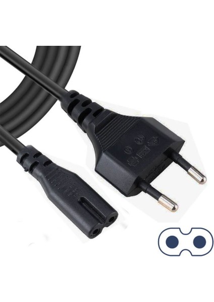 Çift Oluklu 220 Volt Ac Güç Ceyran Power Elektrik Kablosu *ışıldaklar ve Traş Makineleri Için