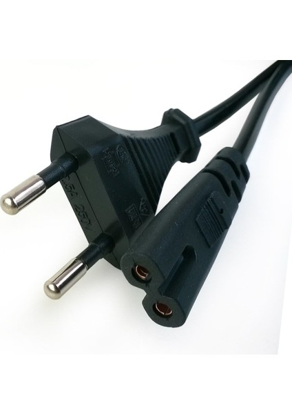 Çift Oluklu 220 Volt Ac Güç Ceyran Power Elektrik Kablosu *ışıldaklar ve Traş Makineleri Için