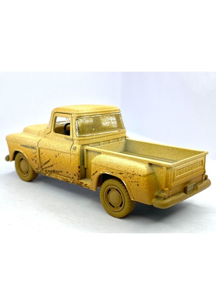 1955 Chevy Stepside Pick - Up (Çamurlu) - Çek Bırak 5inch. Lisanslı Model Araba, Oyuncak Araba 1:32 fiyatları