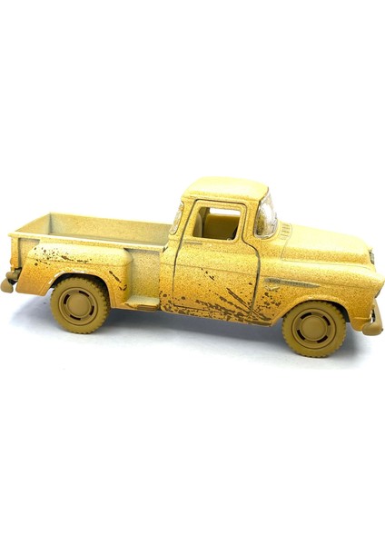 1955 Chevy Stepside Pick - Up (Çamurlu) - Çek Bırak 5inch. Lisanslı Model Araba, Oyuncak Araba 1:32 modelleri