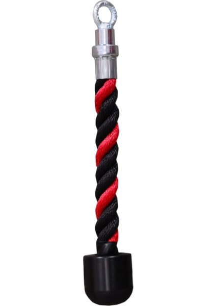 Tekli Rope Pushdown Triceps Halatı Kırmızı Siyah