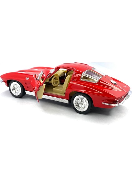1963 Corvette Sting Ray - Çek Bırak 5inch. Lisanslı Model Araba, Oyuncak Araba 1:36 fiyatları