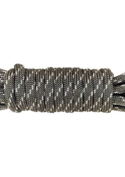 Paracord Paraşut Ipi 4 mm Siyah ve Gri Renk 550 Lb (10 Metre Fiyatıdır)
