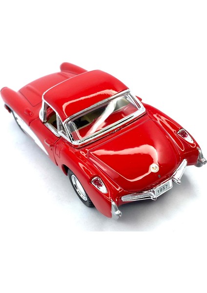 1957 Chevrolet Corvette Çek Bırak 5inch. Lisanslı Model Araba, Oyuncak Araba 1:34