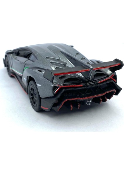 Lamborghini Veneno Çek Bırak 5inch. Lisanslı Model Araba, Oyuncak Araba 1:36