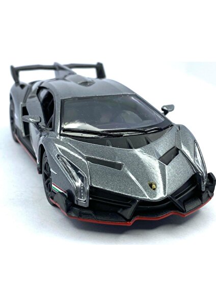 Lamborghini Veneno Çek Bırak 5inch. Lisanslı Model Araba, Oyuncak Araba 1:36