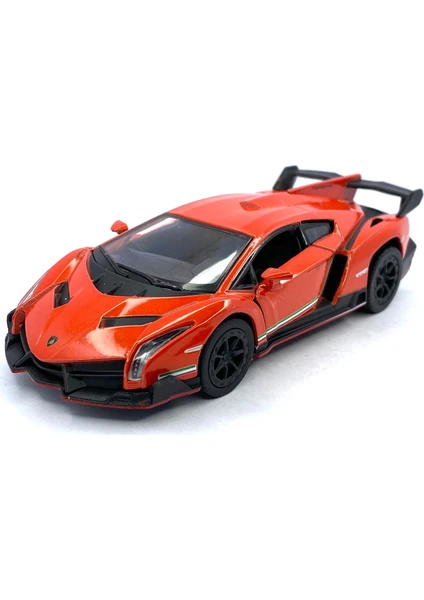 Lamborghini Veneno Çek Bırak 5inch. Lisanslı Model Araba, Oyuncak Araba 1:36