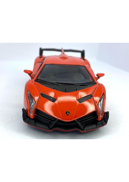 Lamborghini Veneno Çek Bırak 5inch. Lisanslı Model Araba, Oyuncak Araba 1:36