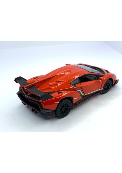 Lamborghini Veneno Çek Bırak 5inch. Lisanslı Model Araba, Oyuncak Araba 1:36