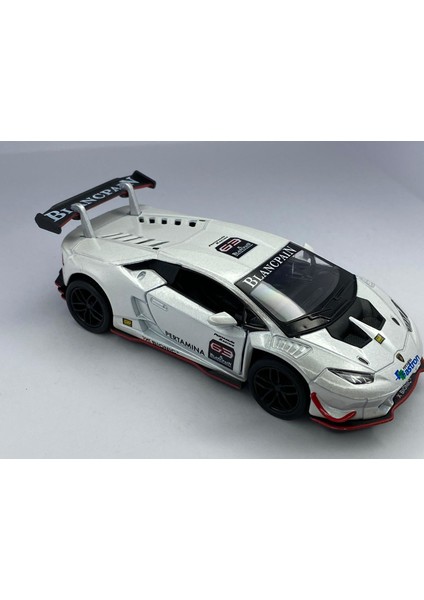 Lamborghini Huracan LP620 - 2 Super Trofeo Çek Bırak 5inch. Lisanslı Model Araba, Oyuncak Araba 1:36