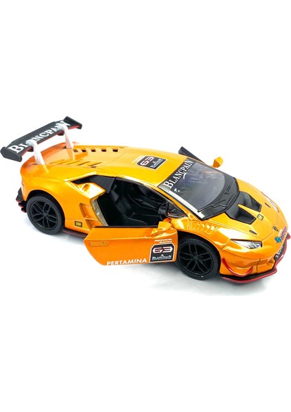 Lamborghini Huracan LP620 - 2 Super Trofeo Çek Bırak 5inch. Lisanslı Model Araba, Oyuncak Araba 1:36