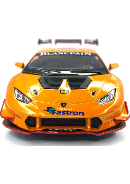 Lamborghini Huracan LP620 - 2 Super Trofeo Çek Bırak 5inch. Lisanslı Model Araba, Oyuncak Araba 1:36