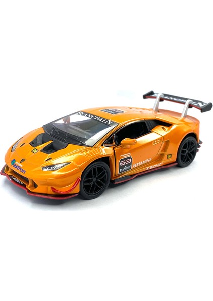 Lamborghini Huracan LP620 - 2 Super Trofeo Çek Bırak 5inch. Lisanslı Model Araba, Oyuncak Araba 1:36