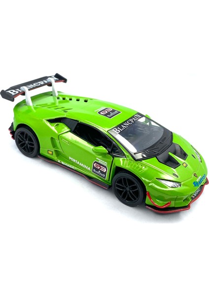 Lamborghini Huracan LP620 - 2 Super Trofeo Çek Bırak 5inch. Lisanslı Model Araba, Oyuncak Araba 1:36