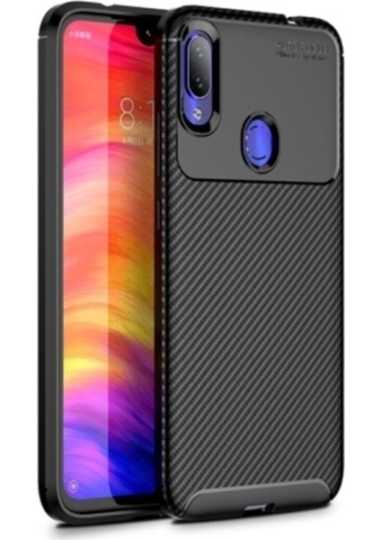 Xiaomi Redmi Note 7 Pro Karbon Tasarımlı Kapak - Siyah