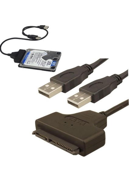 2.5" ve 3.5" Diskler Için USB 2.0 To Sata Harici Disk Kablosu