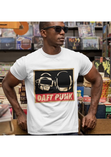 Playbackmoda Müzik Gurup Daft Punk Tasarım Baskılı Tişört