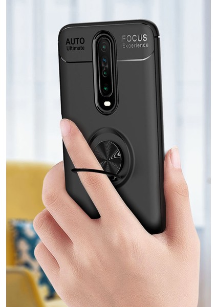 Xiaomi Poco X2 Kılıf Selfie Yüzüklü Esnek Silikon Rvl