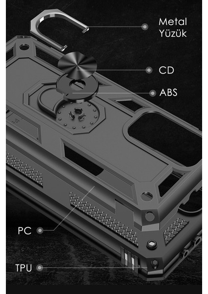 Xiaomi Mi 10T Pro Kılıf Selfie Yüzüklü Tutuculu Iki Katmanlı Koruyucu VGA fiyatları