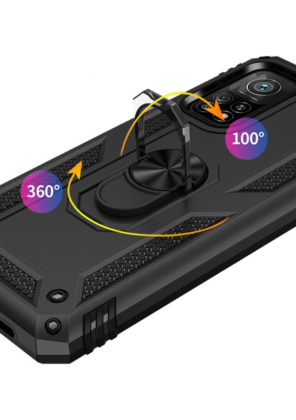 Xiaomi Mi 10T Pro Kılıf Selfie Yüzüklü Tutuculu Iki Katmanlı Koruyucu VGA modelleri