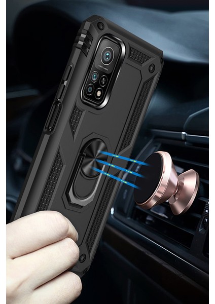 Xiaomi Mi 10T Pro Kılıf Selfie Yüzüklü Tutuculu Iki Katmanlı Koruyucu VGA fırsatları