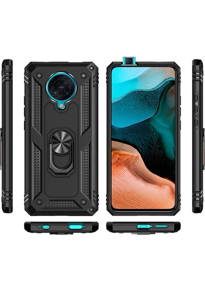 Xiaomi Redmi K30 Pro Kılıf Selfie Yüzüklü Tutuculu Iki Katmanlı Koruyucu VGA fiyatları