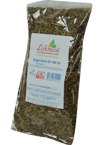 Doğal Sinirli Yaprak Otu Sinirli Ot 100 gr Paket