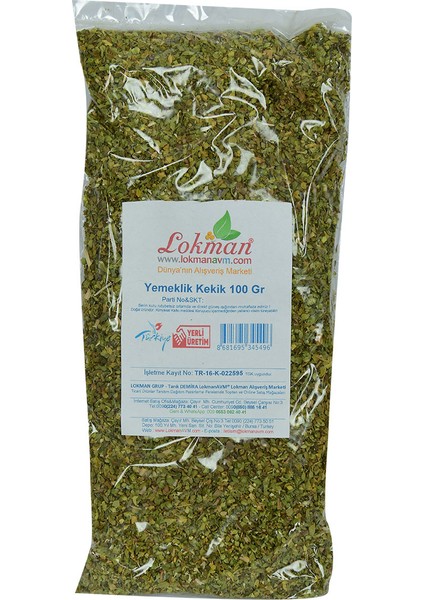 Yemeklik Kekik 100 gr Paket