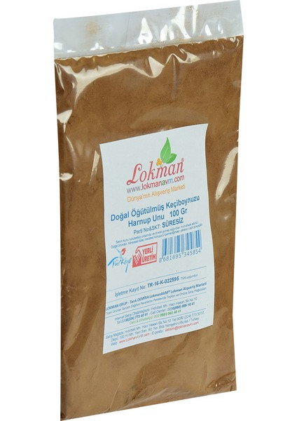 Doğal Keçiboynuzu Unu 100 gr Öğütülmüş Keçiboynuzu İçeren Paket fırsatları