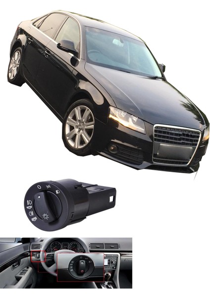 Audi A4 Far ve Sis Açma Kapama Anahtarı Düğmesi 2001--2008