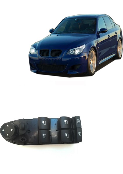 Bmw E60 5 Serisi Sol Dörtlü Cam Düğmesi Perdeli Ayna Katlamasız modelleri